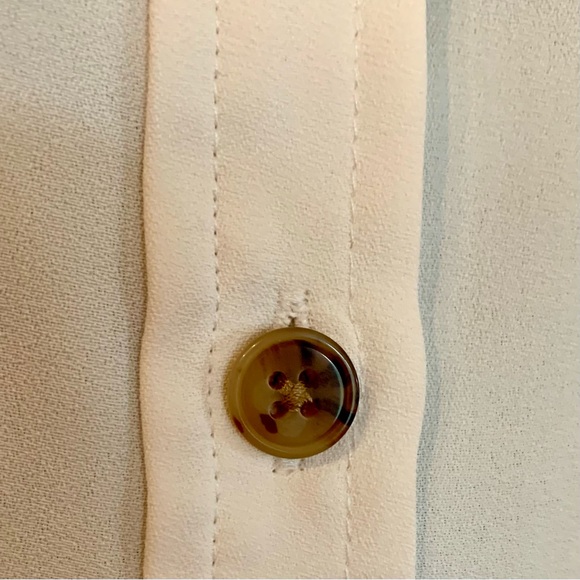 LOFT long sleeve, cream, flowy, blouse, size medium - Picture 5 of 10